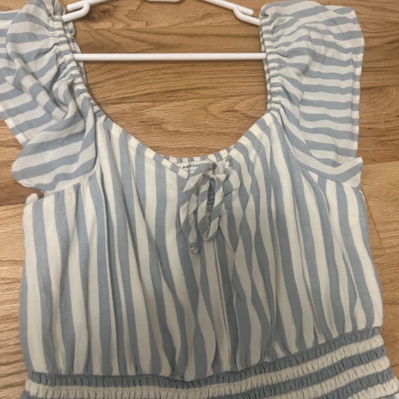 White and blue striped dress - Picture 2 of 3